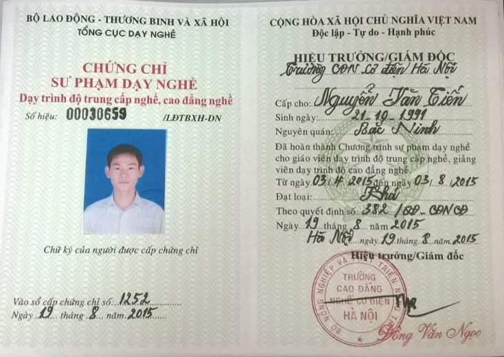 Đào tạo nghiệp vụ sư phạm dạy nghề